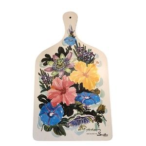 Vintage Adsum of England Laminated Melamine Cutting Board Multi Color Floral